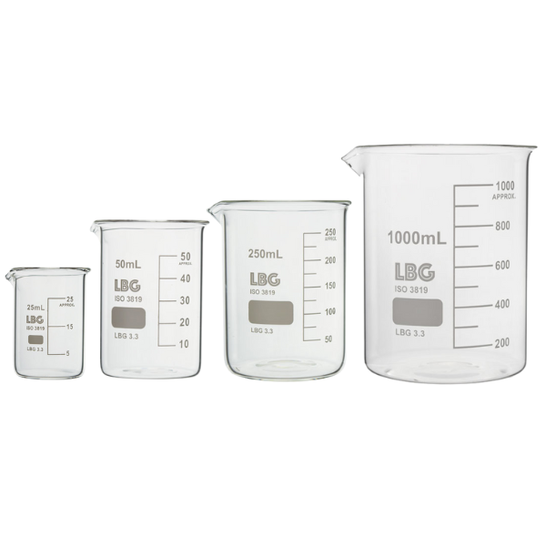 Bécher gradué en verre 