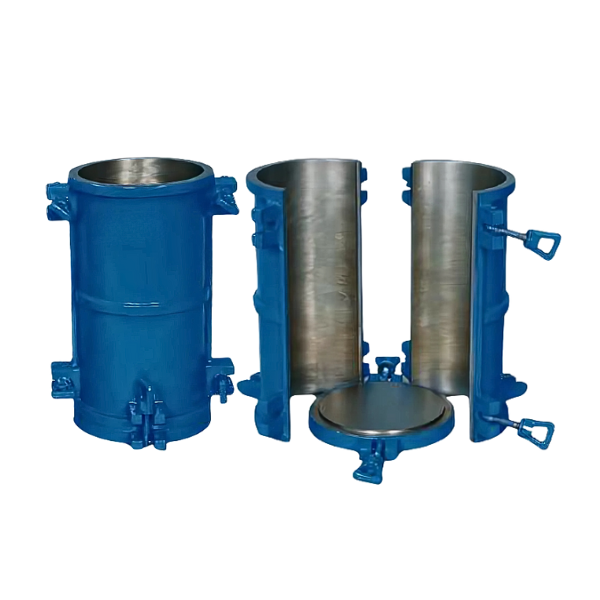 Cast easy iron split cylinder moulds 16X32 cm -  concrete