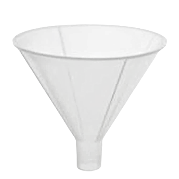 Plastic funnel for sand equivalent test