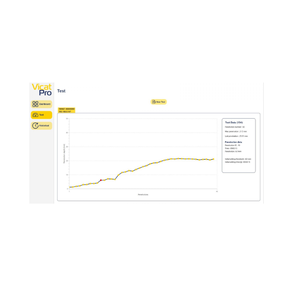 Logiciel pour appareil Vicat automatique - Vicatronic (Version 1)