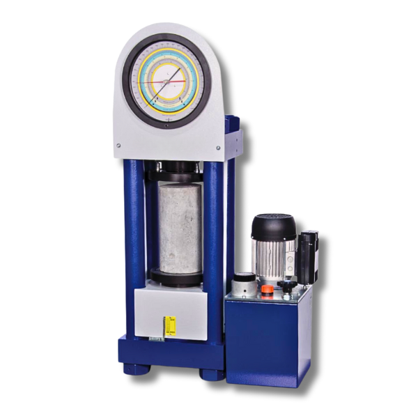 Machine de compression béton avec manomètre 