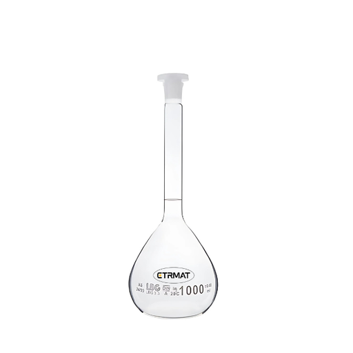 [CT1060.4] Glass volumetric flask with lid 500 ml