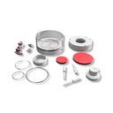 Cellule œdométrique complète en laiton et acier inoxydable comprenant l'anneau tranchant, les pierres poreuses et le piston de chargement pour essai de consolidation - CTRMAT