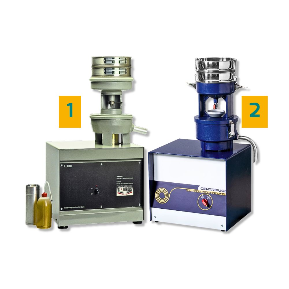 Centrifugeuse de laboratoire à flux continu pour bitumes avec bol rotatif haute vitesse pour la récupération des fines sans utilisation de consommables filtres - CTRMAT