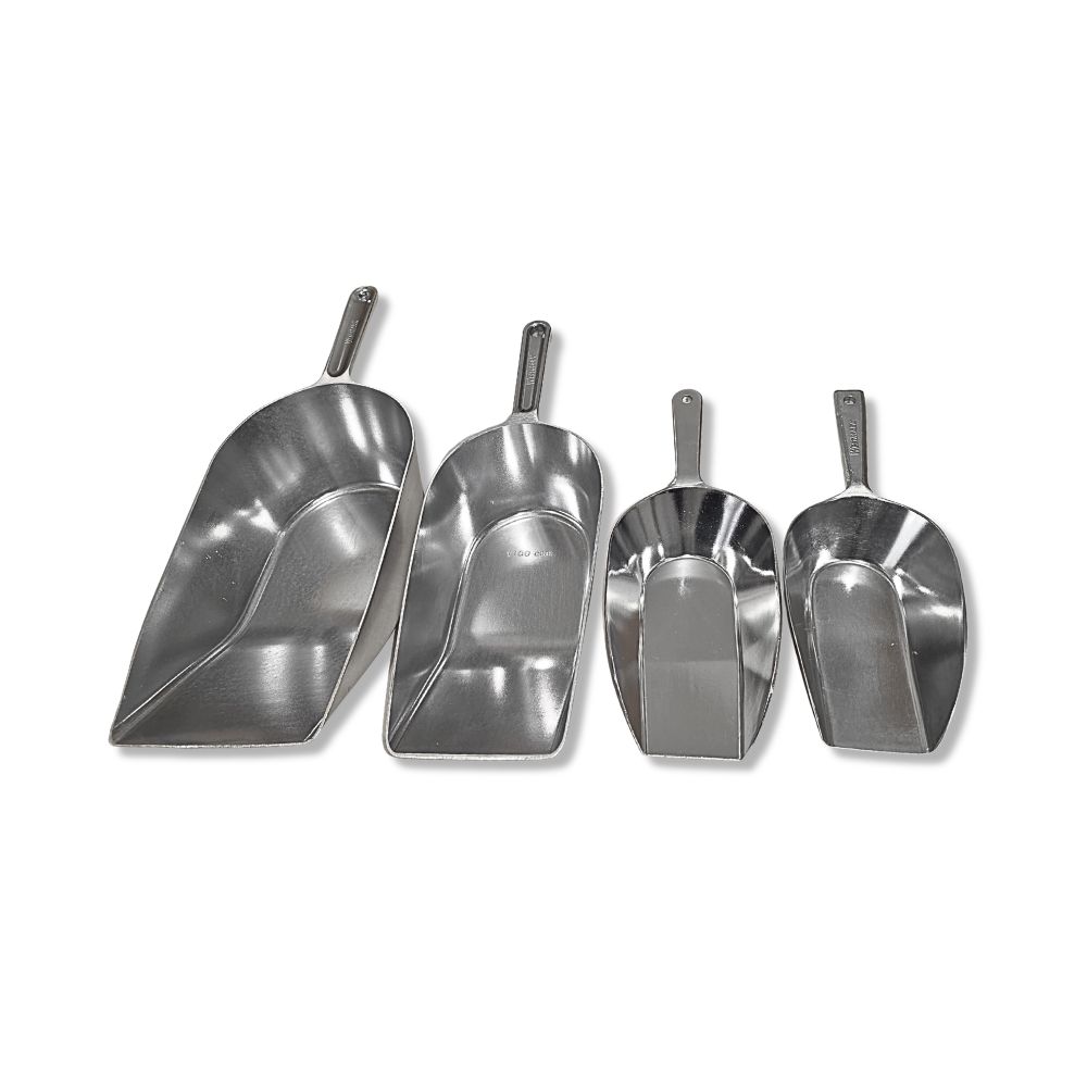 Pelle à main écope à fond plat en aluminium haute résistance pour laboratoire - CTRMAT