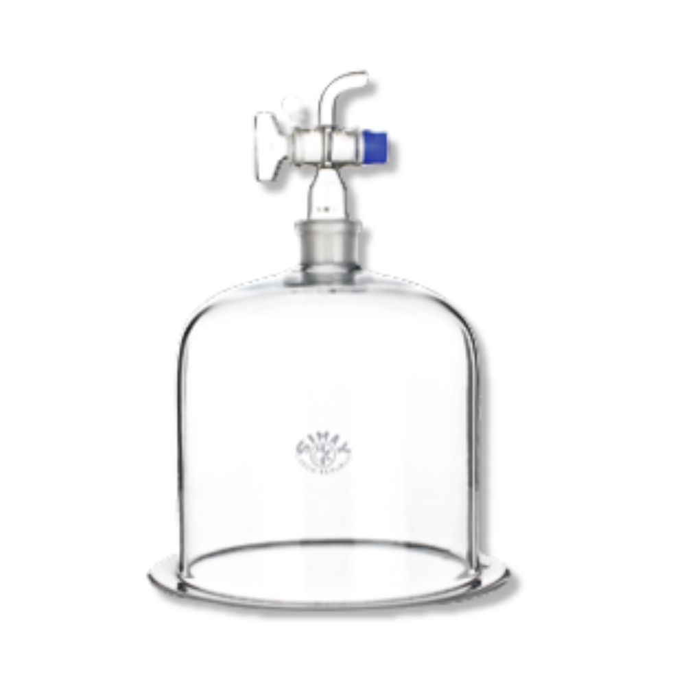 Bell jar with stopcock