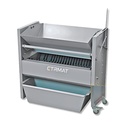 Aggregates large sample splitter with rubber wheels