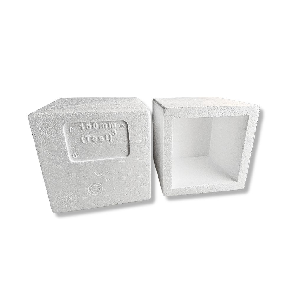 15x15 cm Polystyrene Concrete Cube Mould - Set of 46