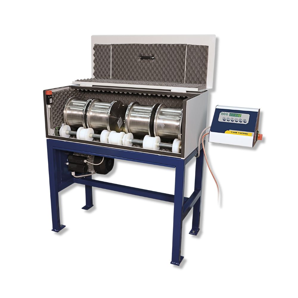 Micro deval machine with safety cabinet