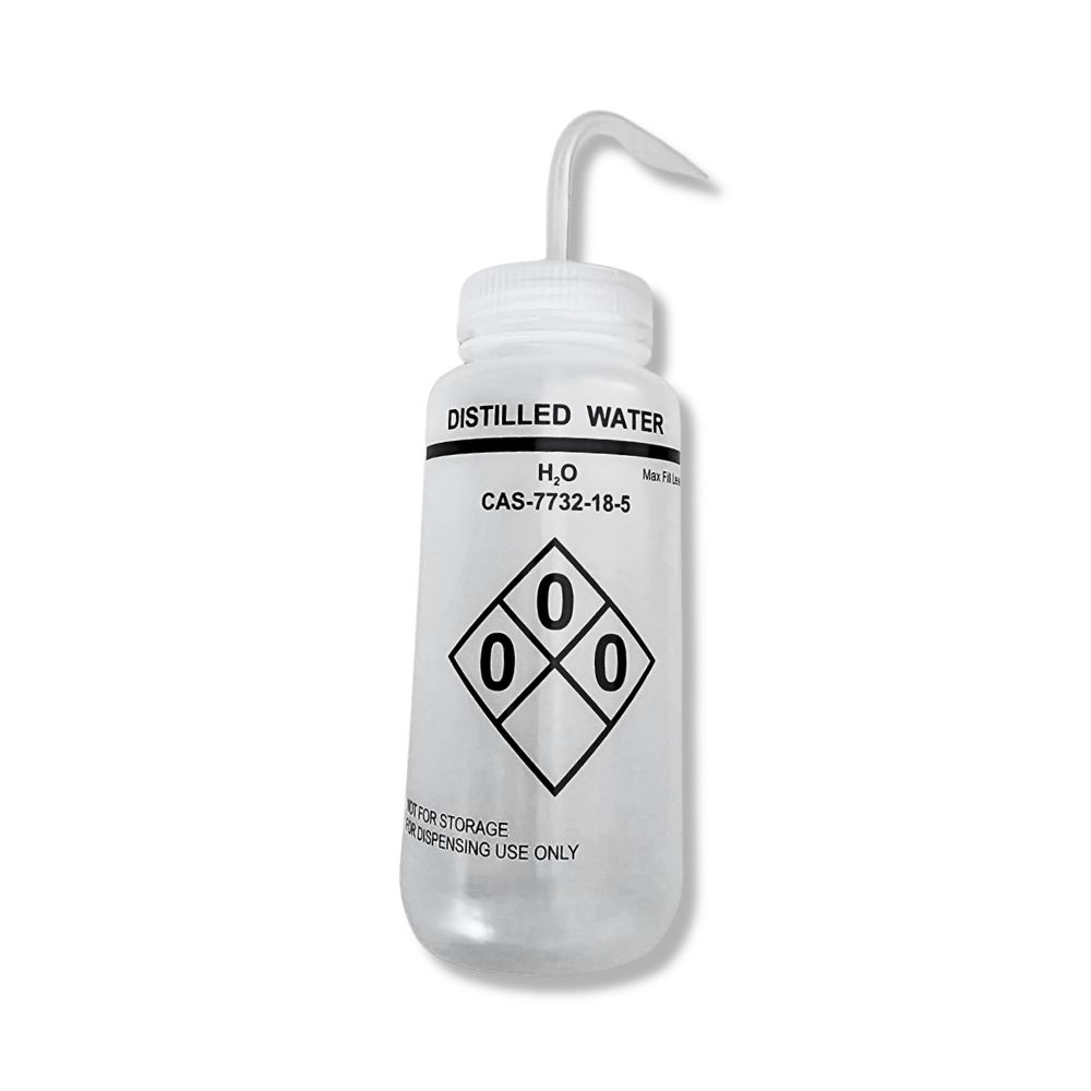 Pissette de Sécurité en Plastique avec Système Anti-Goutte — Eau Distillée
