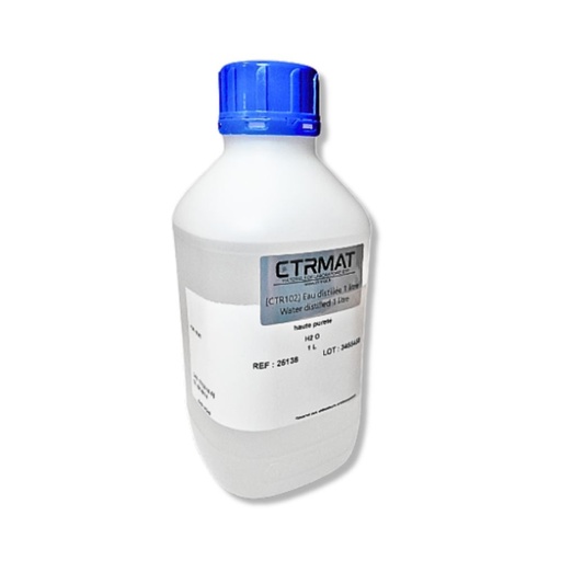 [CTR102] Eau Distillée de Laboratoire 1 litre