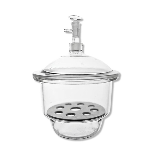Glass desiccator with Stopcock and lid and disk