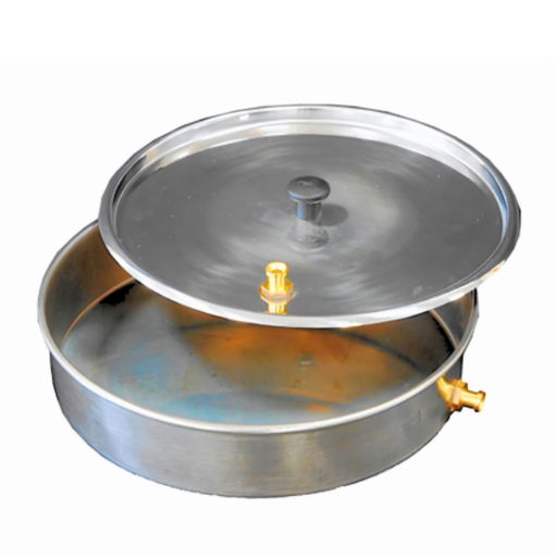 Cover and lid for wet sieving 