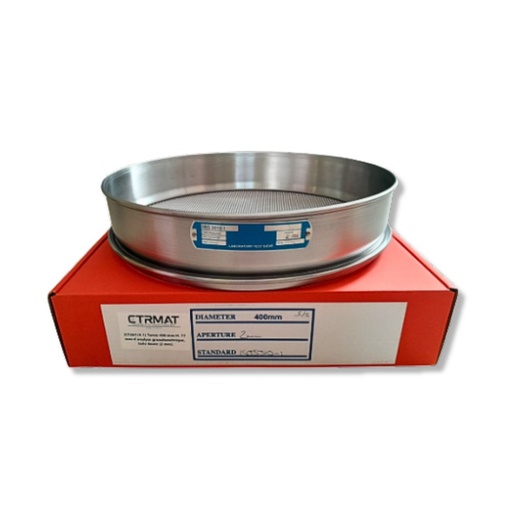 Laboratory sieve 400 mm H. 77 mm, woven mire  