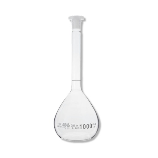 Glass volumetric flask with lid 100 ml
