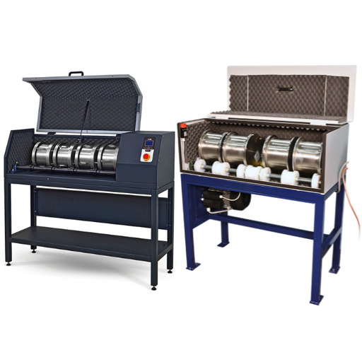 Micro deval machine with safety cabinet